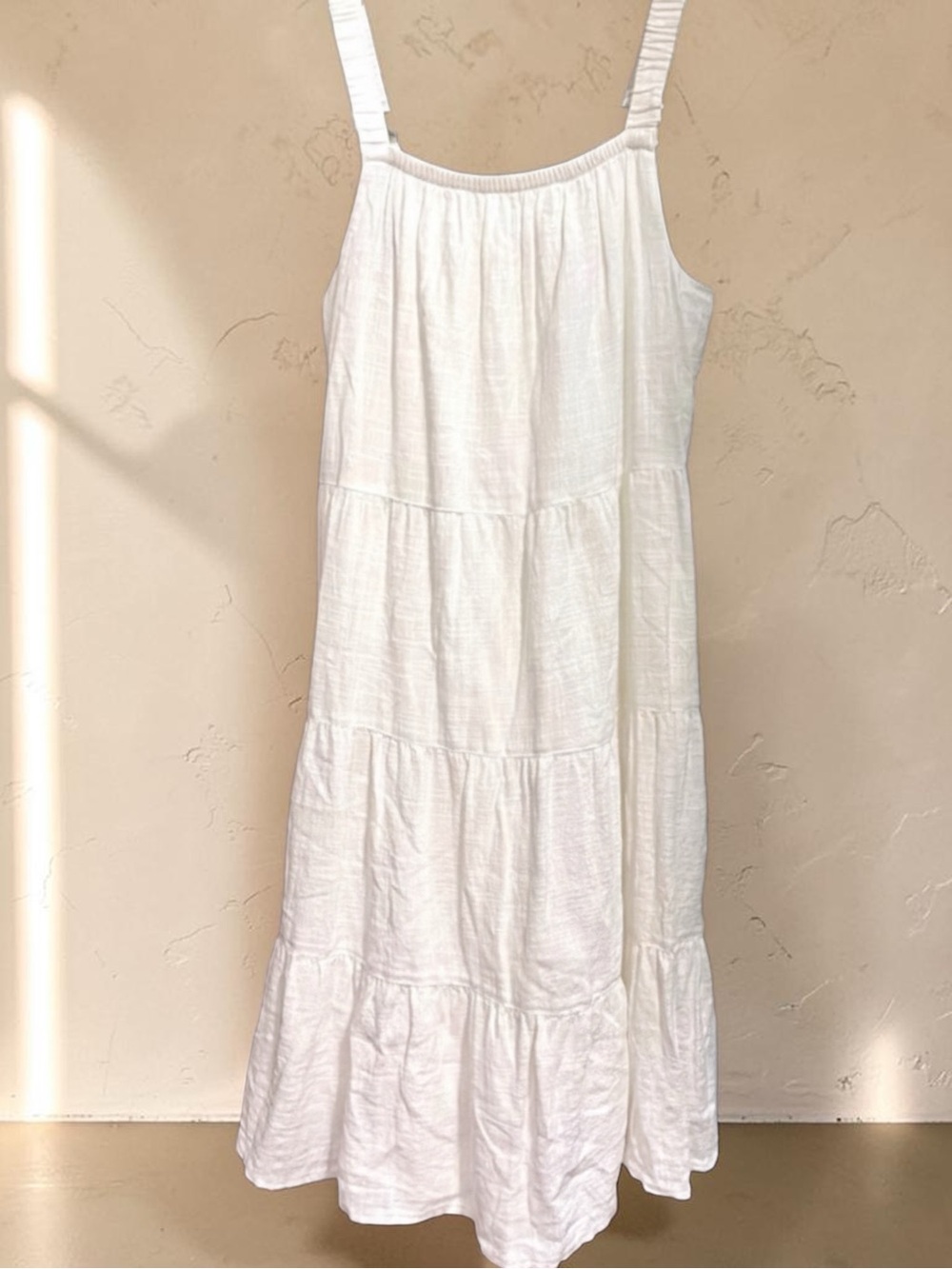 Girls 14 white layered summer dress